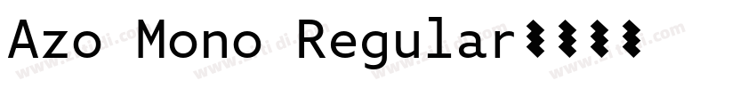 Azo Mono Regular字体转换